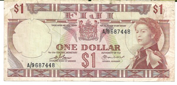 Fiji 1 Dolar 1974 P71 MB-