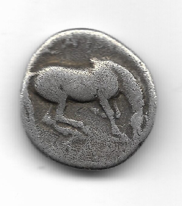 Grecia Tesalia Dracma de Plata 356-342 A.C Ninfa Larissa y Caballo - Imagen 2