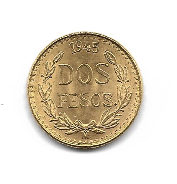 Mexico 2 Pesos Oro 1945 KM461 SC