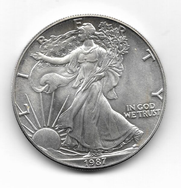 Estados Unidos 1 Dolar de Plata 1987 Onza .999 KM273 SC