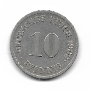 Alemania 10 Pfennig 1900J KM12 MB-
