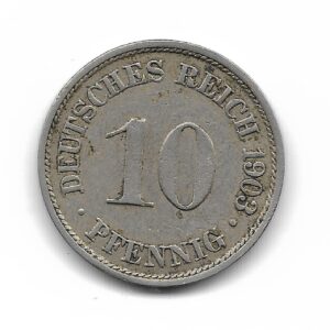 Alemania 10 Pfennig 1903A KM12 MB