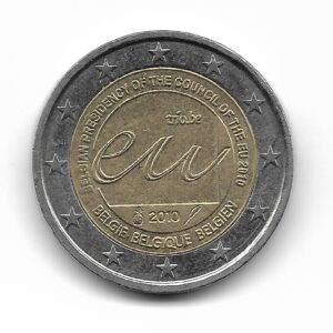 Belgica 2 Euros 2010 Conmemorativo Presidencia del Consejo Europeo KM289 EXC