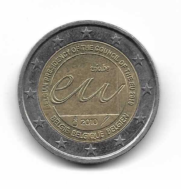 Belgica 2 Euros 2010 Conmemorativo Presidencia del Consejo Europeo KM289 EXC