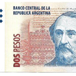 Argentina 2 Pesos Convertibles sin Leyenda serie E Prat Gay-Camaño Bottero 3217 EXC