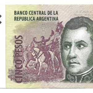 Argentina 5 Pesos Convertibles sin Leyenda serie C Prat Gay-Scioli Bottero 3314 EXC-