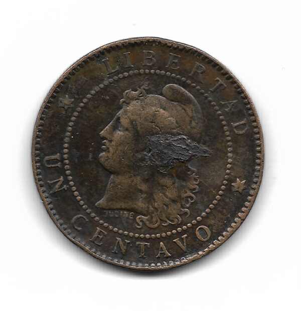 Argentina 1 Centavo 1891 CJ46 MB- - Imagen 2