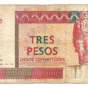 Cuba 3 Pesos Convertibles 2006 Che Guevara PFX47 B+