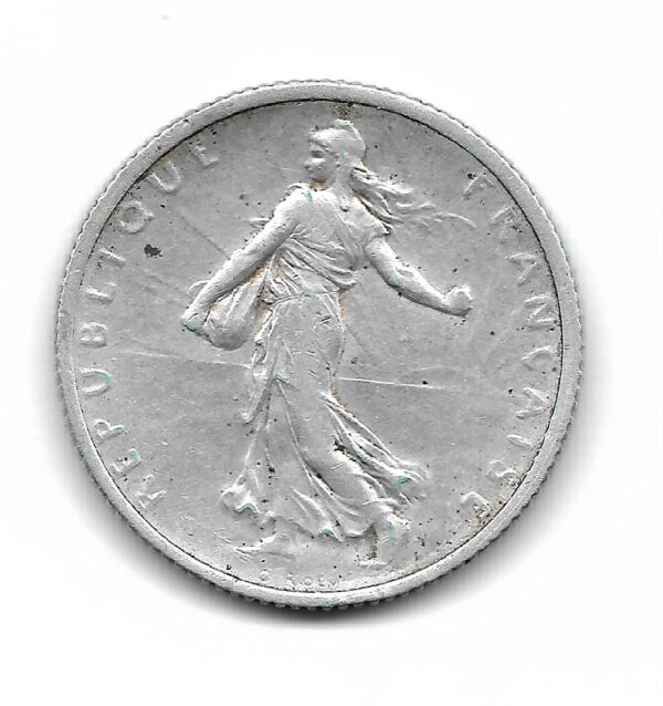 Francia 1 Franco de Plata 1916 KM844.1 MB - Imagen 2
