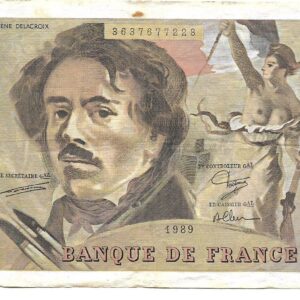 Francia 100 Francos 1989 Delacroix P154d MB
