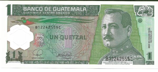 Guatemala 1 Quetzal 2008 Polimero P115a SC