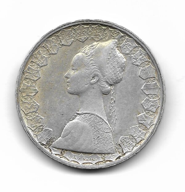 Italia 500 Liras de Plata 1959 KM98 MB+ - Imagen 2