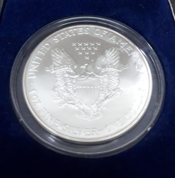 Estados Unidos 1 Dolar 2000 Onza Plata .999 Esmaltada Colorizada con Estuche SC - Imagen 2
