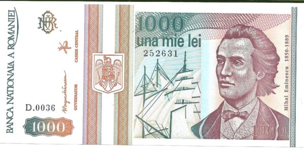 Rumania 1000 Lei 1993 P102 SC