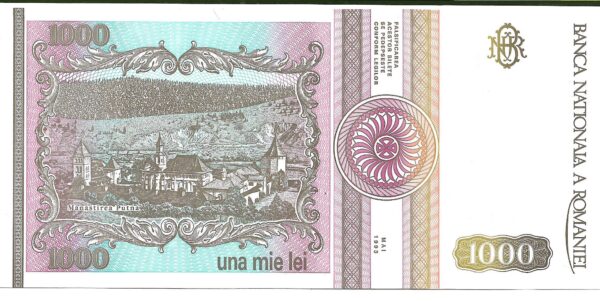 Rumania 1000 Lei 1993 P102 SC - Imagen 2