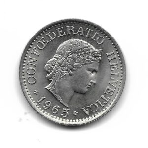 Suiza 10 Rappen 1965 KM27 SC