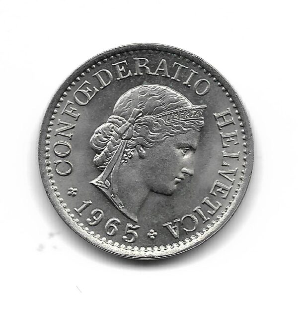 Suiza 10 Rappen 1965 KM27 SC