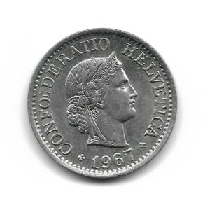 Suiza 10 Rappen 1967 KM27 EXC