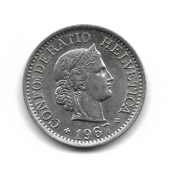 Suiza 10 Rappen 1967 KM27 EXC