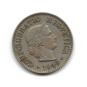 Suiza 5 Rappen 1943 KM26 EXC