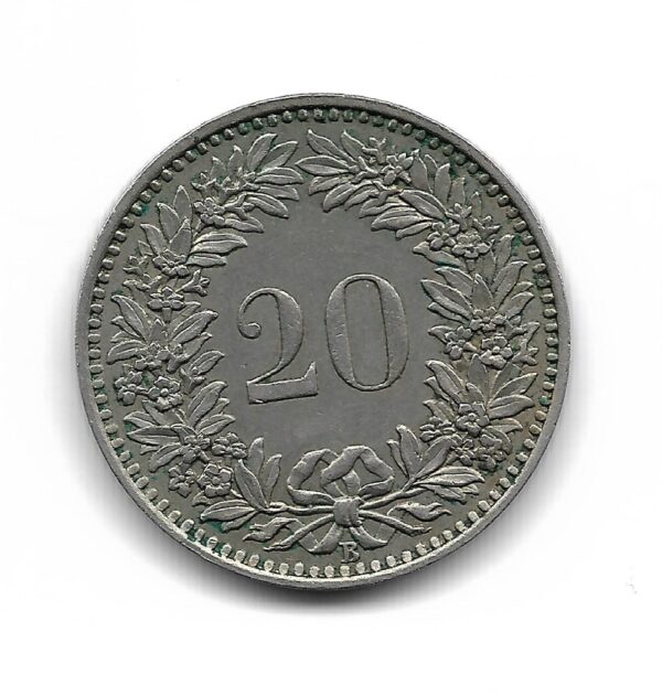Suiza 20 Rappen 1943 KM29a MB+ - Imagen 2