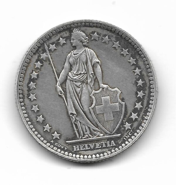 Suiza 2 Francos de Plata 1964 KM21 EXC- - Imagen 2