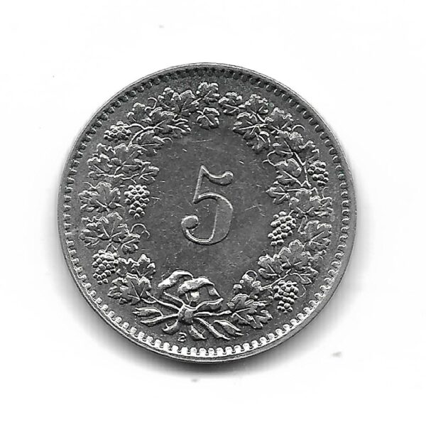 Suiza 5 Rappen 1959 KM26 EXC - Imagen 2