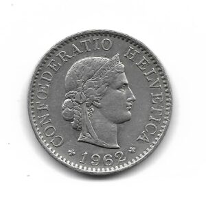 Suiza 5 Rappen 1962 KM26 EXC