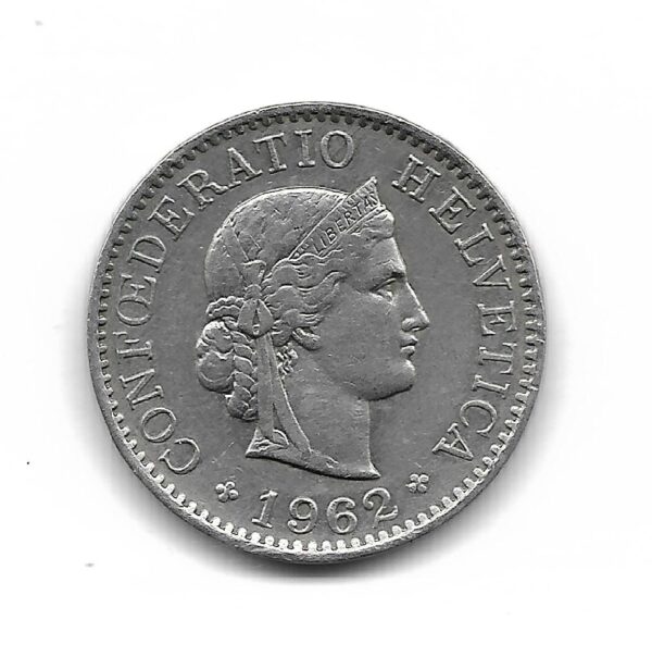 Suiza 5 Rappen 1962 KM26 EXC