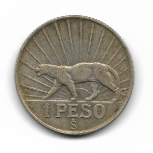 Uruguay 1 Peso de Plata 1942 KM30 MB
