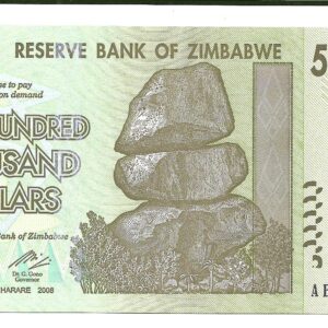 Zimbabwe 500000 Dolares 2008 P76 SC