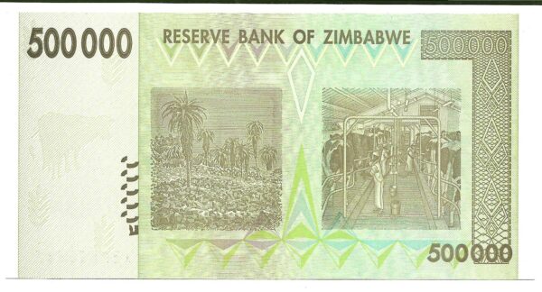 Zimbabwe 500000 Dolares 2008 P76 SC - Imagen 2