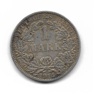 Alemania 1 Marco de Plata 1914A KM14 MB+