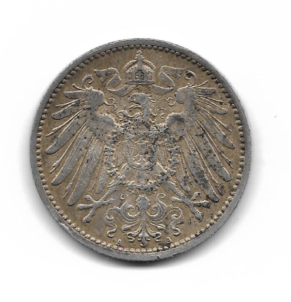 Alemania 1 Marco de Plata 1914A KM14 MB+ - Imagen 2