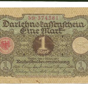 Alemania 1 Marco año 1920 P58 SC