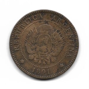 Argentina 1 Centavo 1891 CJ46 B+