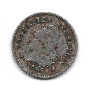 Argentina 10 Centavos 1897 CJ91.1 B+