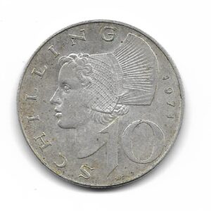 Austria 10 Schilling de Plata 1971 KM2882 EXC+