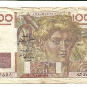 Francia 100 Francos 1950 P128c MB-