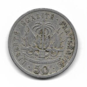 Haiti 50 Centimes / 0.50 Gourdes 1908 KM56 MB-