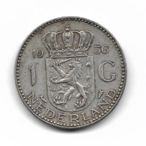 Holanda 1 Gulden de Plata 1956 KM184 MB