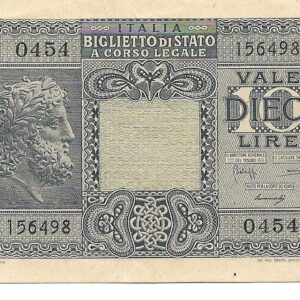 Italia 10 Liras 1944 P32b SC