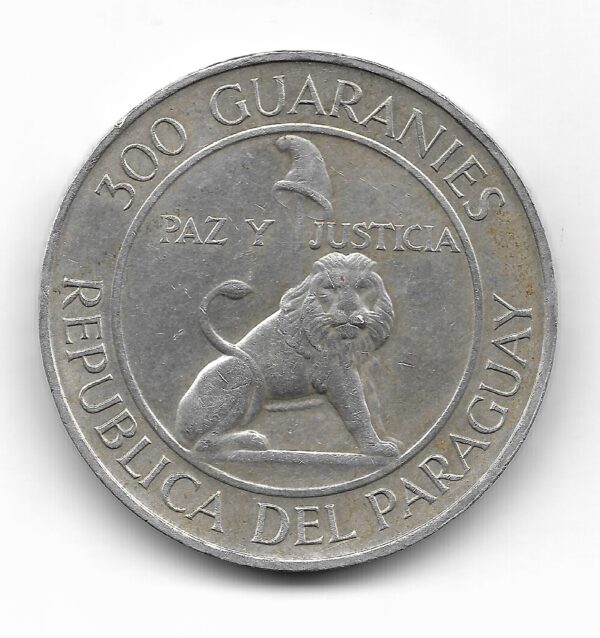Paraguay 300 Guaranies de Plata KM29 EXC