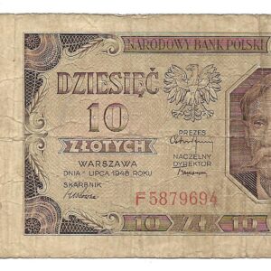Polonia 10 Zlotych 1948 P136 MB-