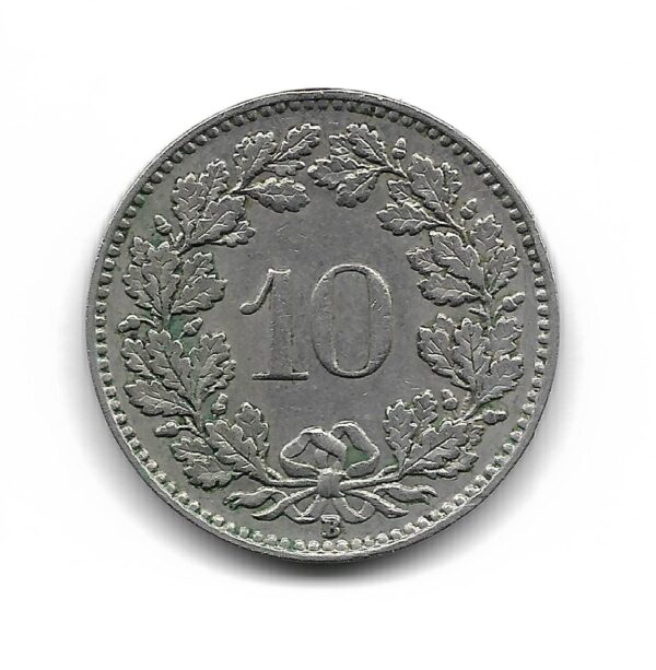 Suiza 10 Rappen 1952 KM27 MB+