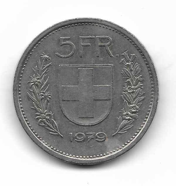 Suiza 5 Francos 1979 KM40a.1 EXC-