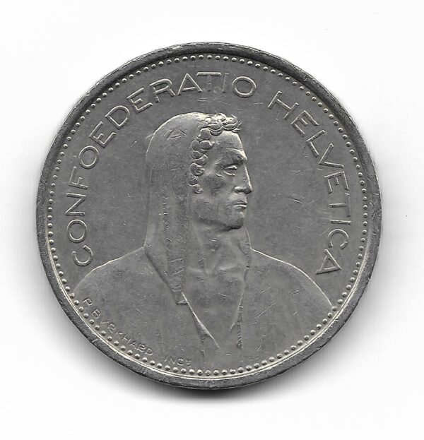 Suiza 5 Francos 1979 KM40a.1 EXC- - Imagen 2