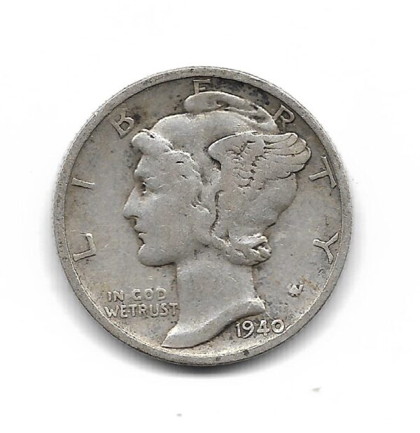 Estados Unidos Dime de Plata 1940s KM140 MB