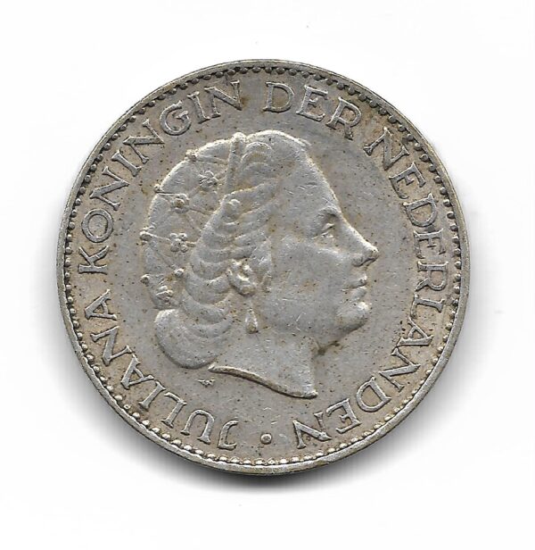 Holanda 1 Gulden de Plata 1957 KM184 MB+ - Imagen 2