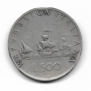 Italia 500 Liras de Plata 1964 KM98 MB